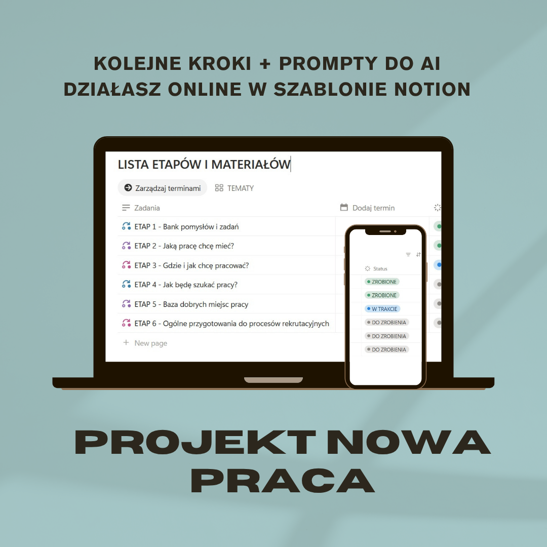 szablon Notion, z którym zmienisz pracę